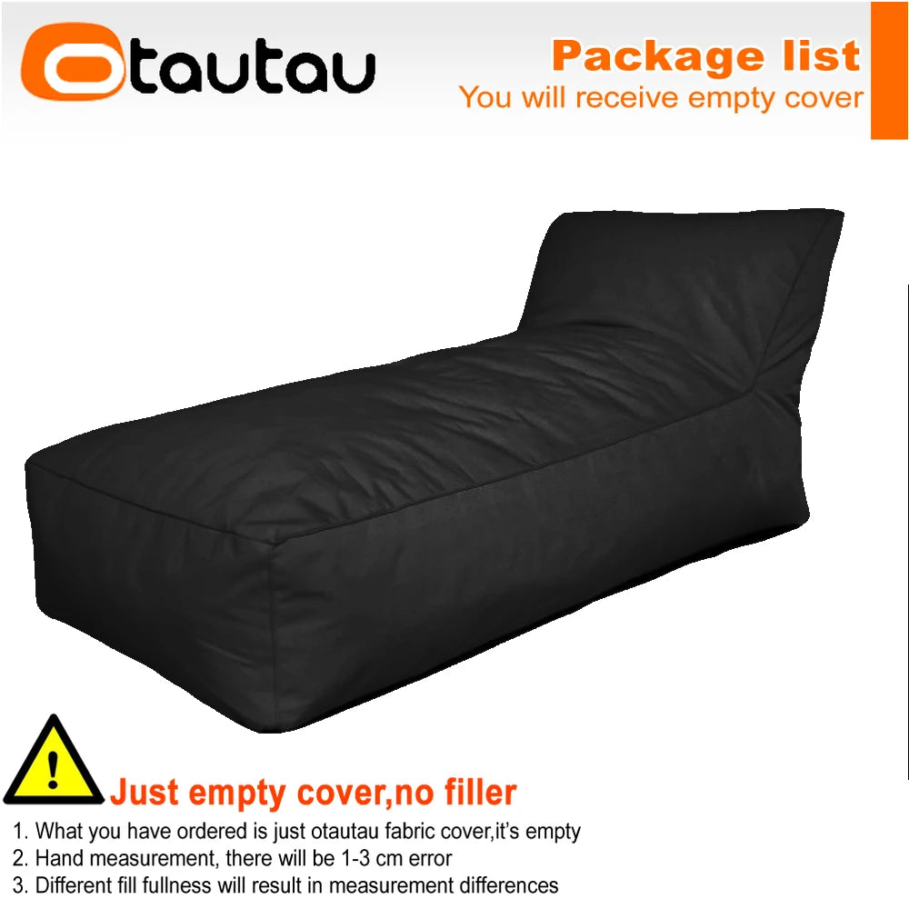 OTAUTAU Outdoor Oxford Bean Bag Lounger Cover Swim Pool Float Sofa Bed Pouf SF508【No Filler!Need To Buy Filler By Yourself !】