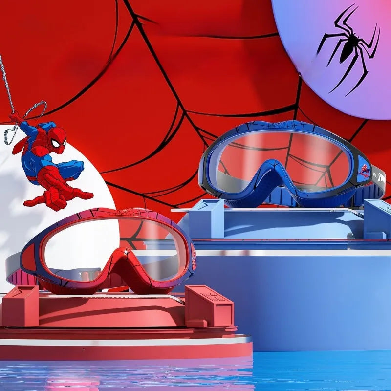 Marvel's new Spiderman boy new creative cartoon anime peripherals HD anti-fog waterproof swimming professional diving glasses