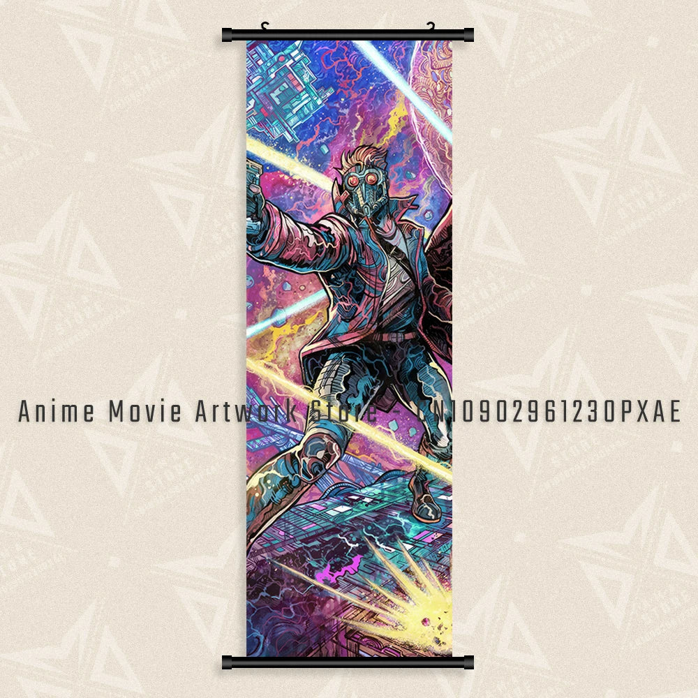 Marvel The Avengers Wall Art Scrolls Pictures Movie Characters Poster Hanging Painting Iron Man Canvas Print Home Decor Mural