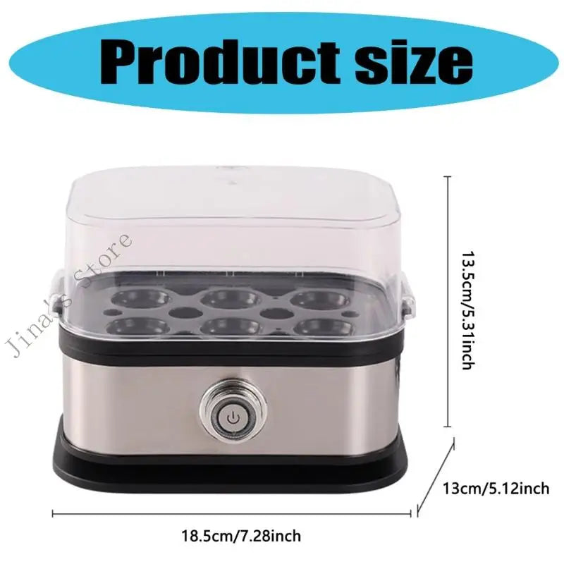 Electric Eggs Cooker Automatic Rapid Boiler 200W Stainless Steel Eggs Steamer with Warming Function Kitchen Accessory
