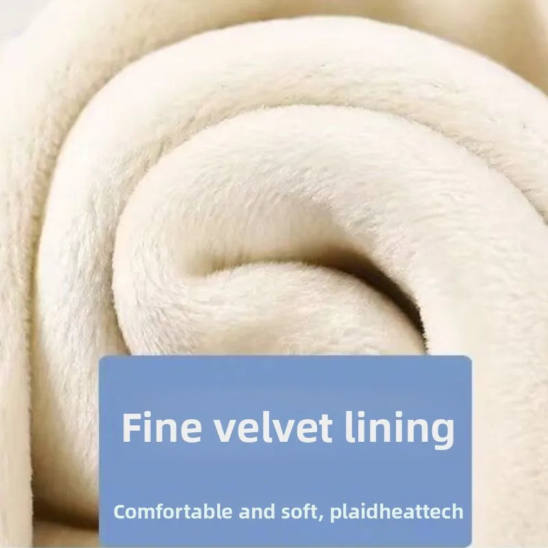 1pcs Boy Girl Winter Velvet Corduroy Kids Pants Little Bear Cartoon Mid Waist Warm Pantalones Baggy Thick Plush Children Trouser