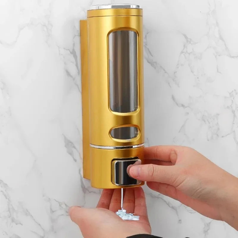 Lamgool Single/double Soap Dispenser Wall-Mount Shower Bath Shampoo Dispenser Liquid Soap Container Bathroom Accessories