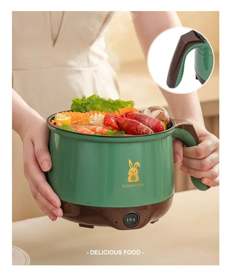 Mini Electric Multi Cookers Single/Double Layer Pot 1-2 People Household Non-stick Pan Hot Pot Rice Cooker Cooking Appliances