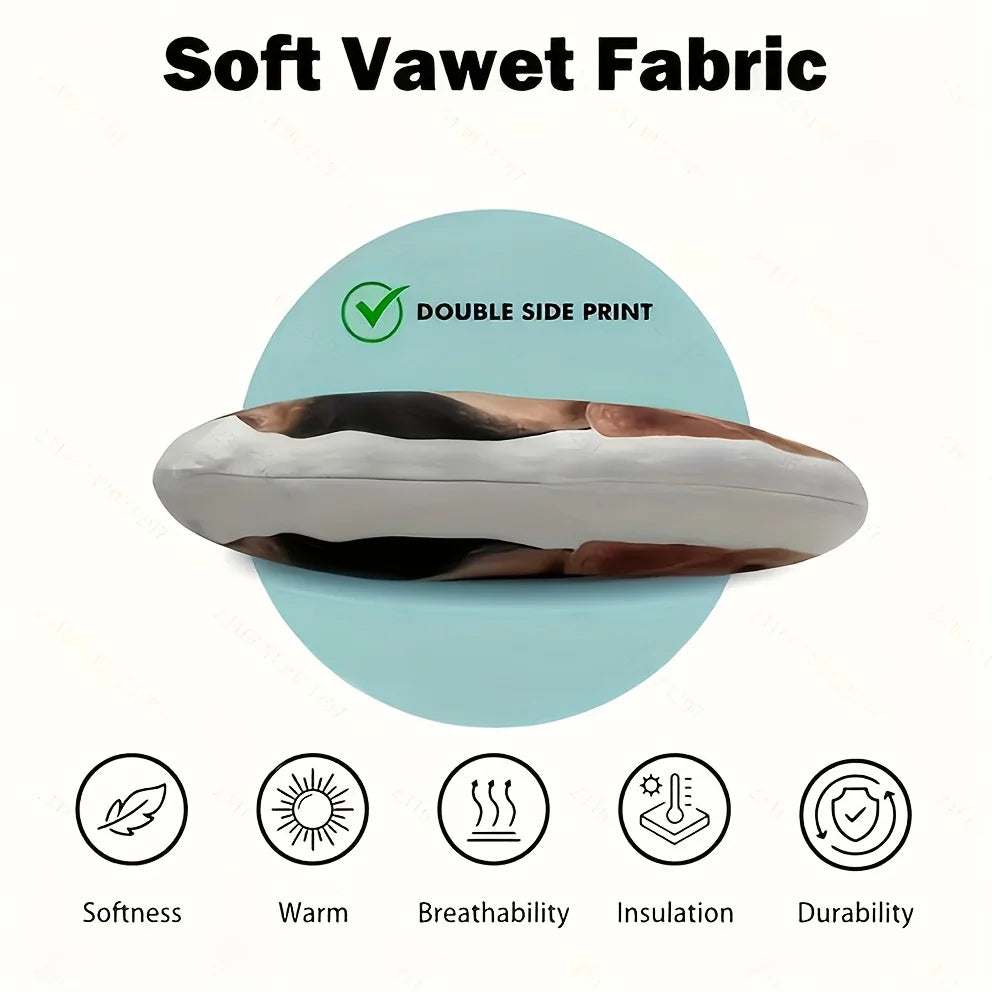 Customized Dog shaped Pet Pillow, Digital Double sided Printing,Realistic Decorative Parabolic Pillow, Versatile for All Seasons