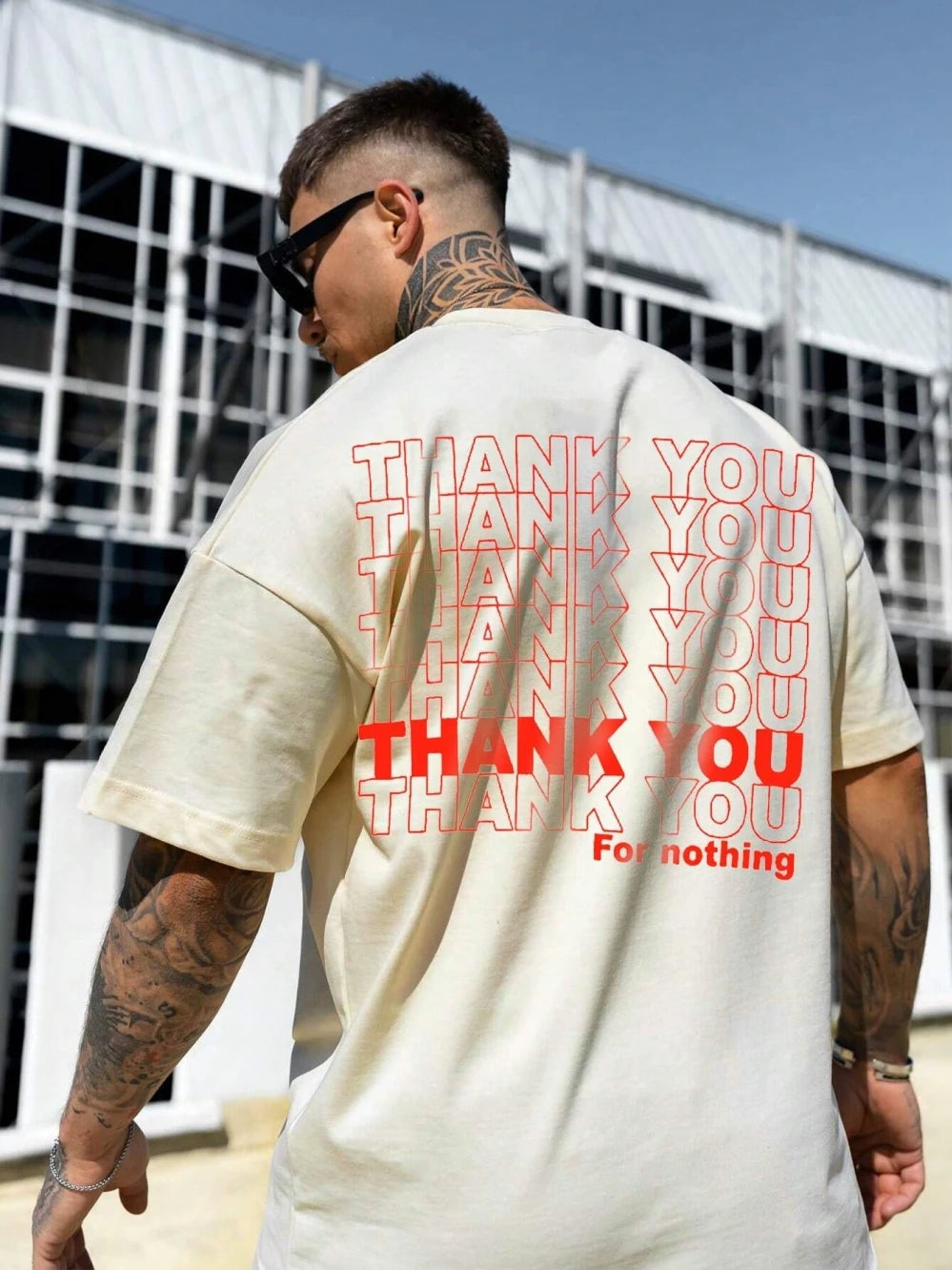 Thank You For Nothing Letter Graphic Print Man T-Shirts High Quality Tee Clothes Summer Hip Hop Tshirt O-Neck Soft Cotton Tops