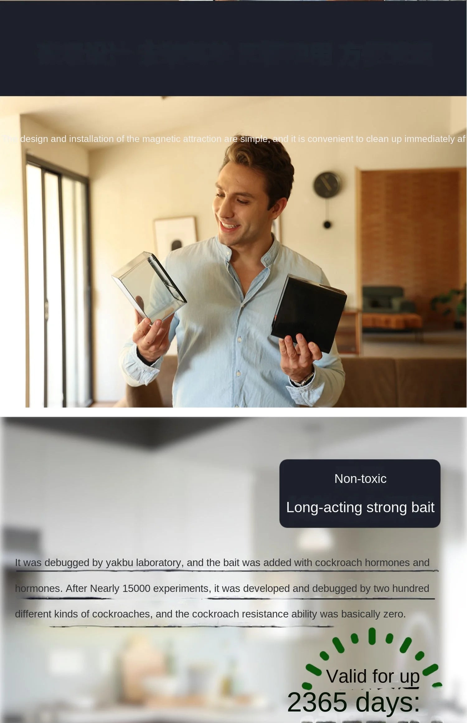 New Non-Toxic Indoor Intelligent Cockroach Killing Tool, Cockroach Medicine Can Be Used Indoors In The Kitchen