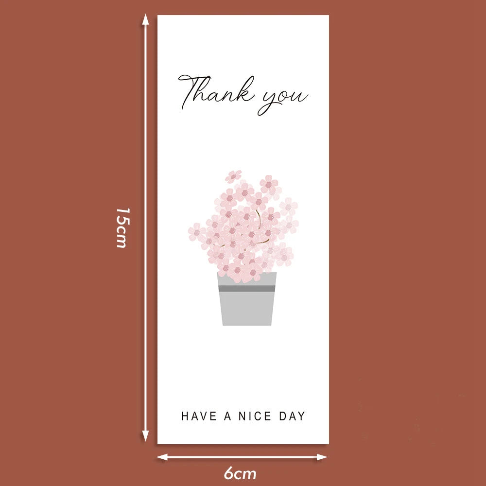 50pcs Flower Thank You Stickers Seal Labels For Gift Or Commodity Decor Stickers Small Business Packaging Sealing Stickers