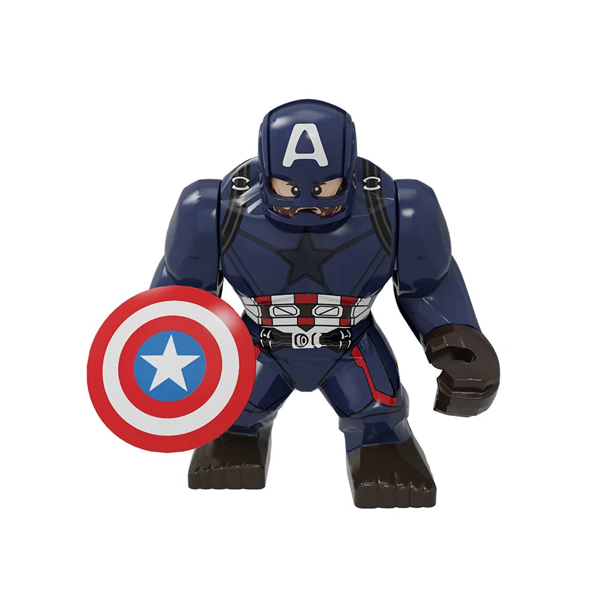 Hot Marvel movie Avengers DIY superhero 3D model character set building block assembly toy children's birthday gift boy girl