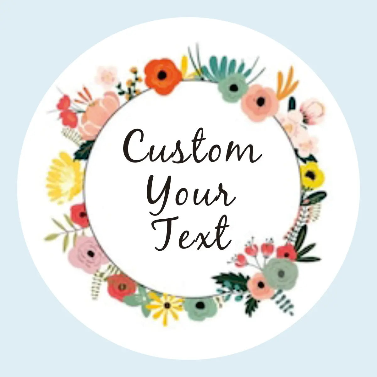 96 Pcs Personalized Round Circle Label Stickers Custom Name Date Thank You Stickers for Bridal Shower Party Favors
