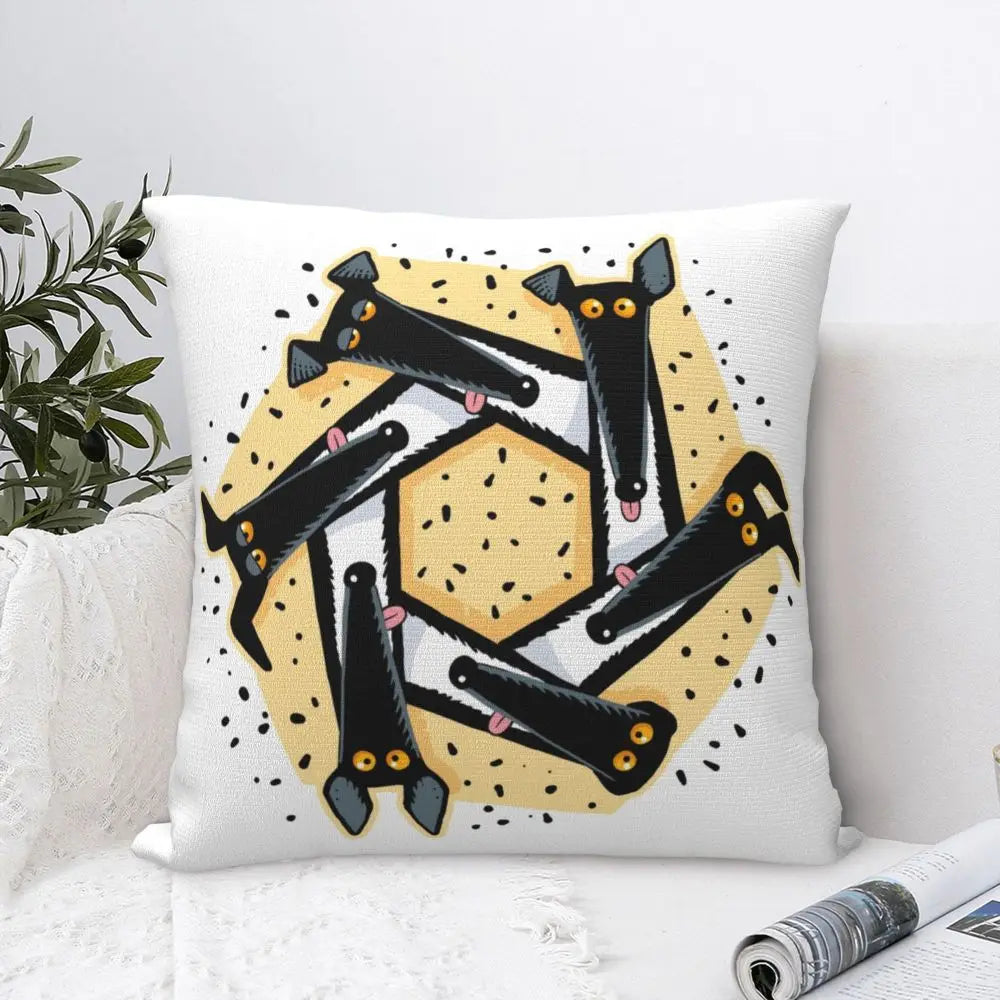 Custom Cute Whippet Greyhound Pillow Case Decor Home Hound Dog Luxury Cushion Cover Car Pillowcase