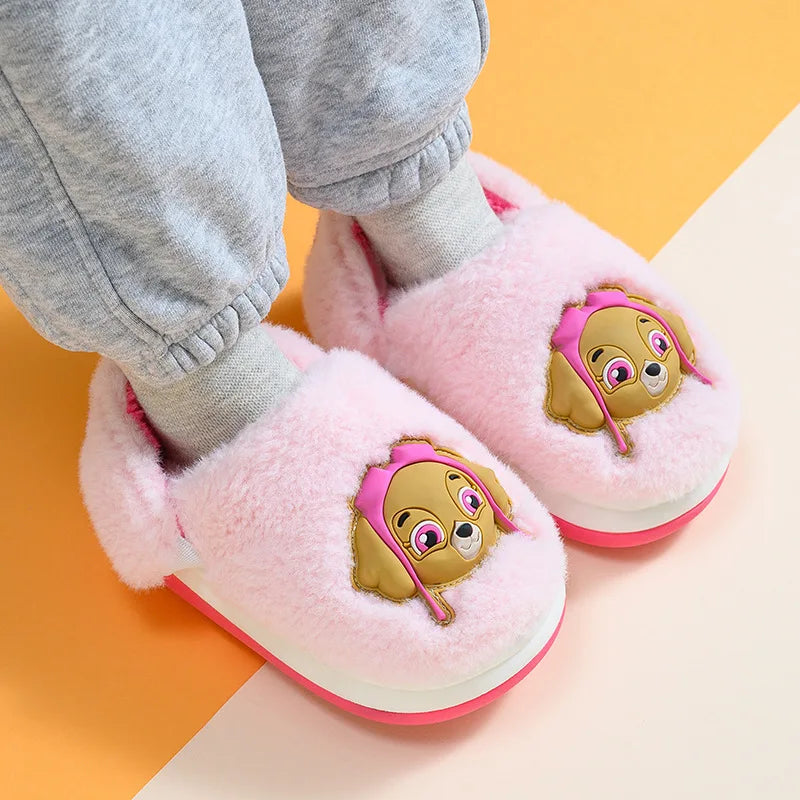 PAW Patrol Chase Kids Warm Slippers Anime Boy Girl Indoor Non-slip House Slides Cartoon Soft Comfortable Plush Slippers Gifts
