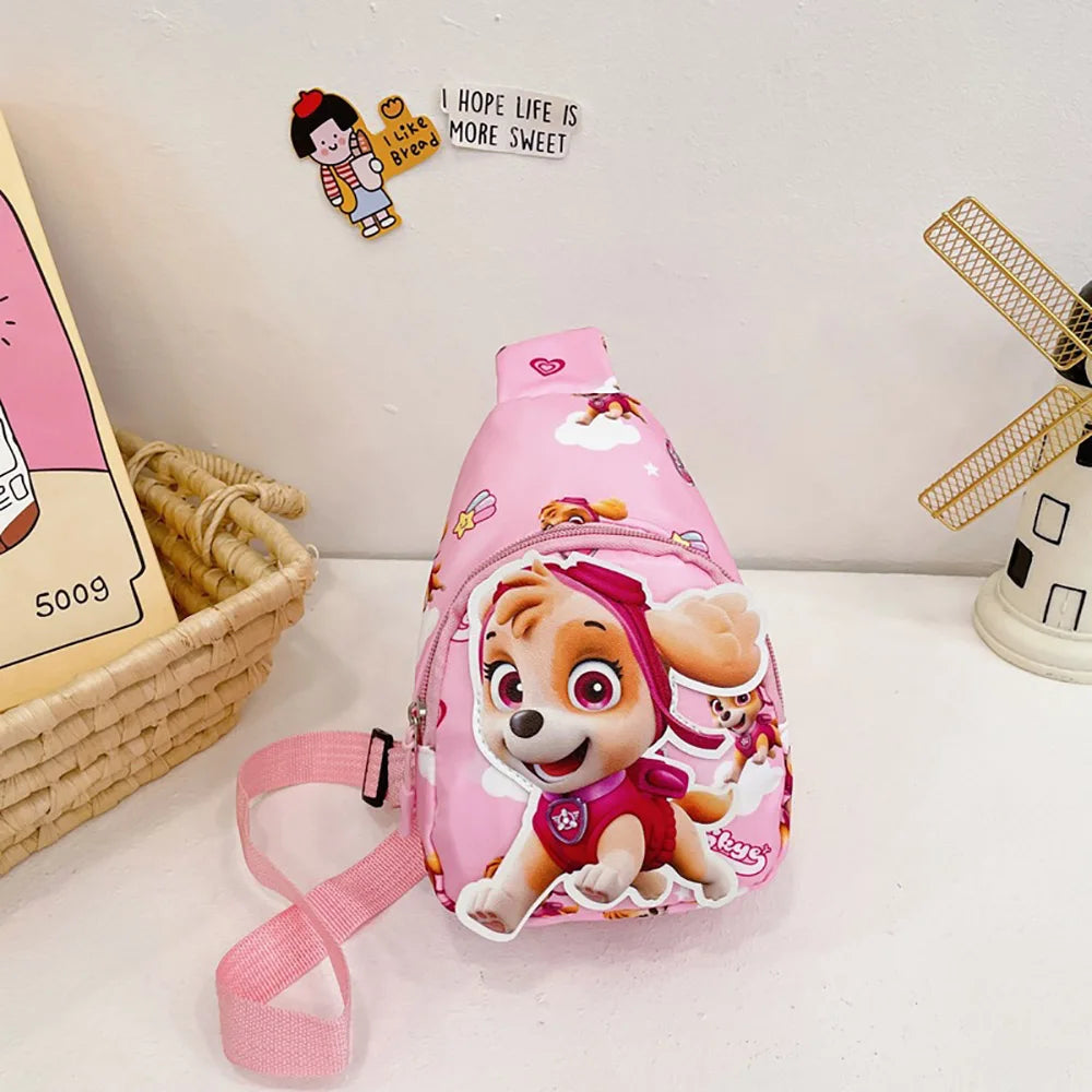 Paw Patrol Kawaii Children's Chest Bag Cute Cartoon Crossbody Bag Fashion Travel Satchel Portable Handbags Purse Backpacks Gifts
