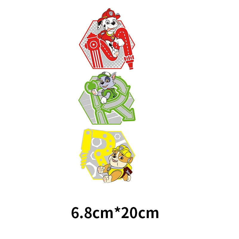 Paw Patrol Patches for Clothing Anime Cartoon DIY Hoodie Hat T-shirt Heat Transfer Patch Clothes Custom Vinyl Stickers