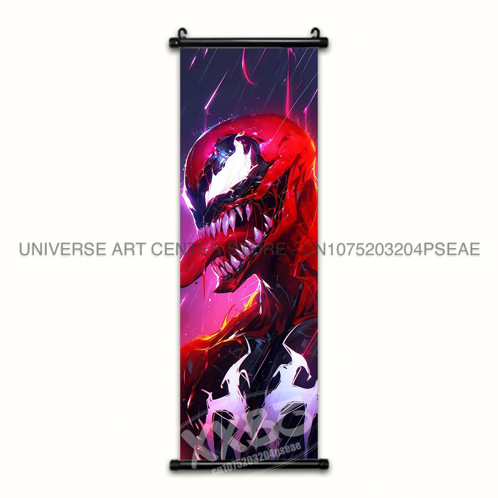 Marvel Poster Black Panther Home Decor The Avengers Wall Art Venom Hanging Painting Spider Man Scrolls Picture Wolverine Mural