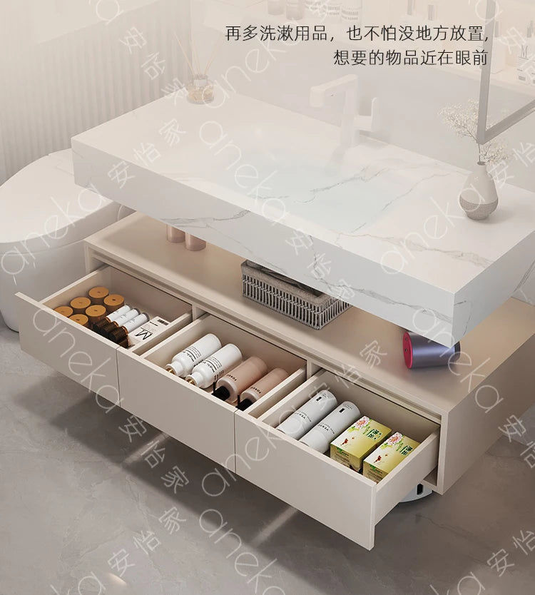 Armoire de salle de bain légère en bois massif, toilettes de rangement Vintage, vanité de salle de bain, miroirs de maquillage, meubles Para Banheiro