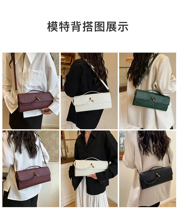 Designer Inspired Women's Elegant Handbag - Luxury Brand Leather Crossbody Tote With Shoulder Strap Option