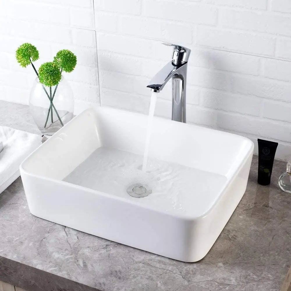1pc Countertop Vessel Sink, Above Counter Ceramic Hand Wash Basin Vanity Sink, Bathroom Sanitary Ware Art Basin Vessel Sink Bowl