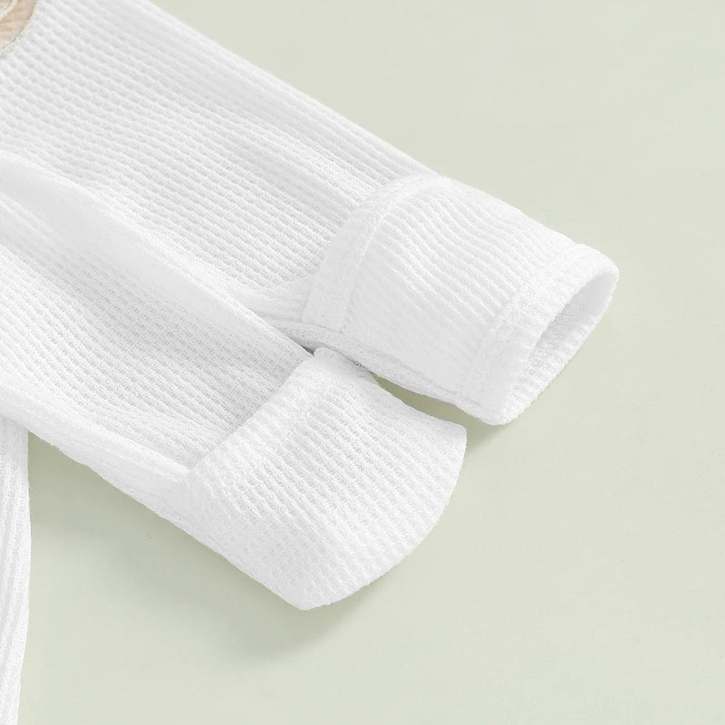 2024-05-11 Lioraitiin Baby Girls Outfit, Long Sleeve Crew Neck Frills Zipped Contrast Color Footies and Headband Fall Clothes