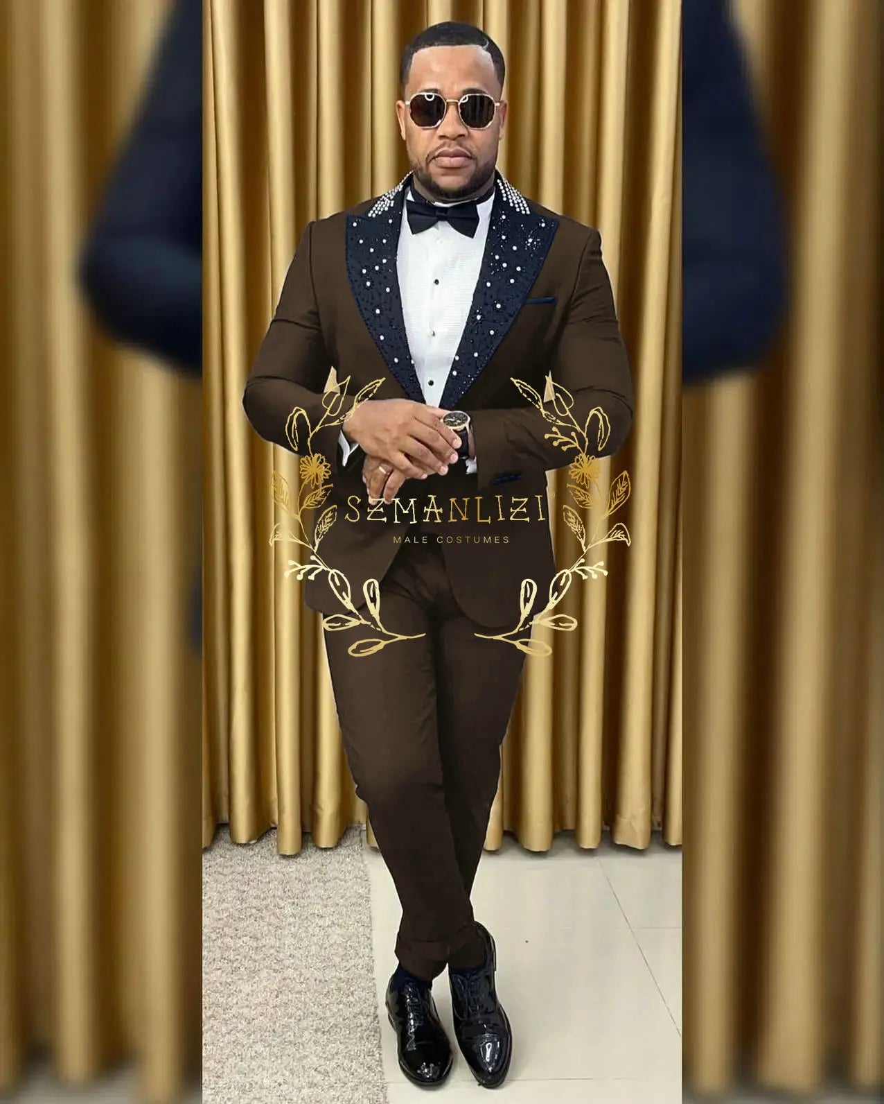 Smoking perler noir 2 pièces collection 2025