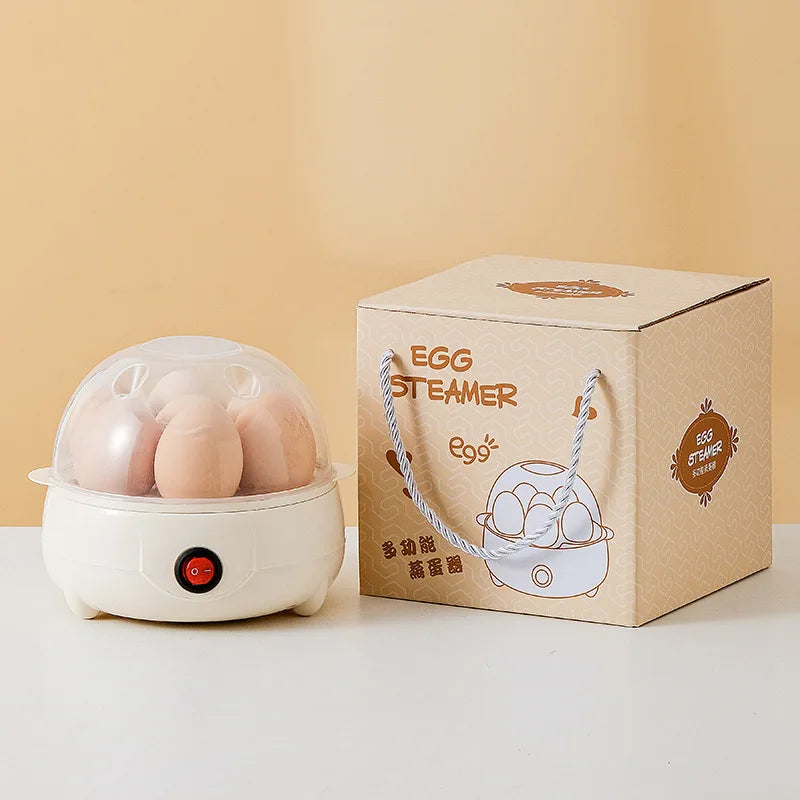 Mini Egg Boiler 1 or 2 Layers Electric Egg Cooker Automatic Power-Off Egg Steamer Kitchen Steamed Breakfast Cooking Appliances