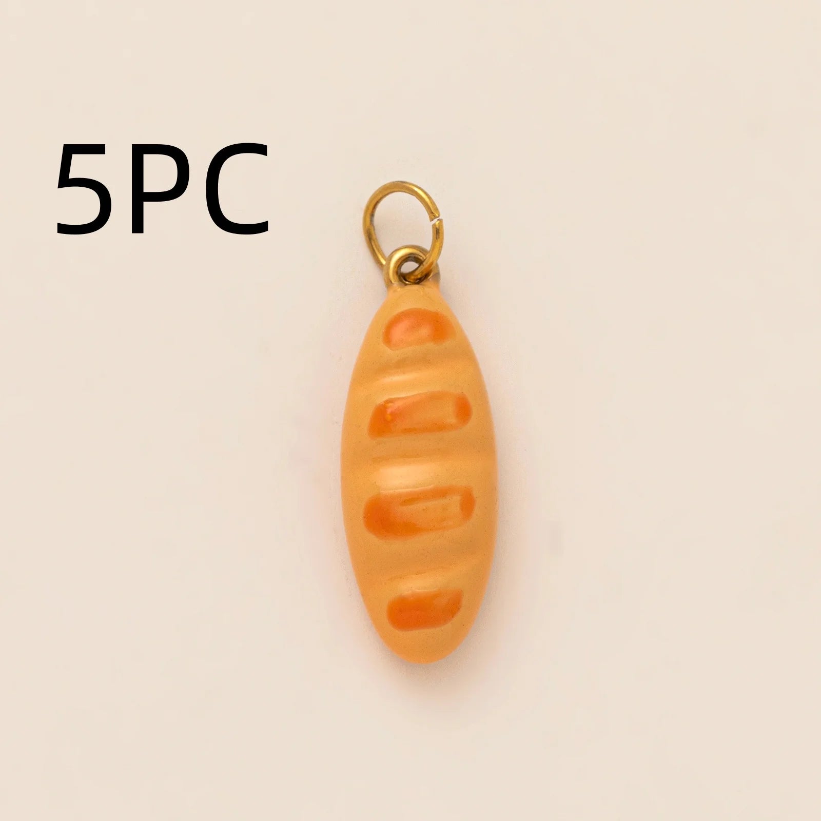 Wholesale 5pcs/lot 18K gold-plated DIY enamel stainless steel pendant, colorful fruit and food handmade jewelry accessories