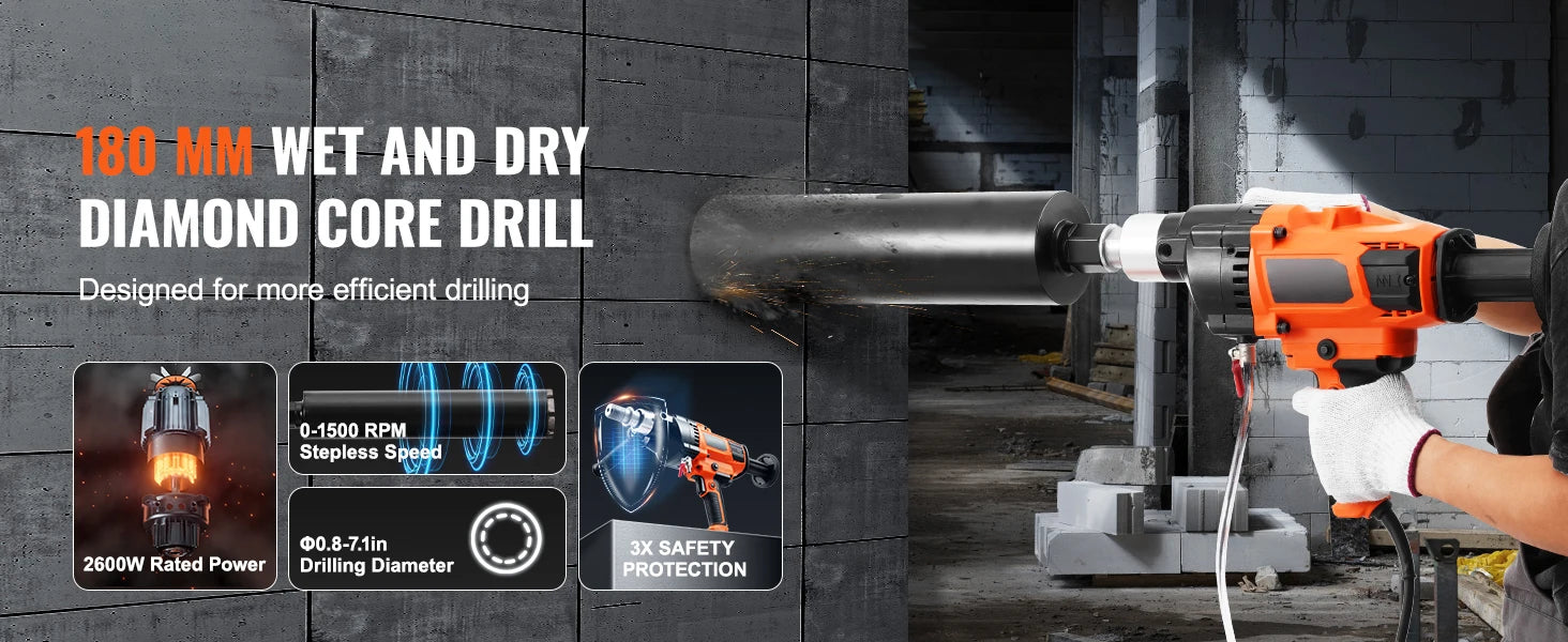 Carotteuse a main Diamètre de forage foreuse