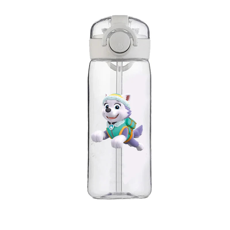 PAW Patrol Chase Cup Clear Brand High Quality Water Bottle Outdoor Sport Leak Proof Plastic School Water Bottle for Kids 400ML