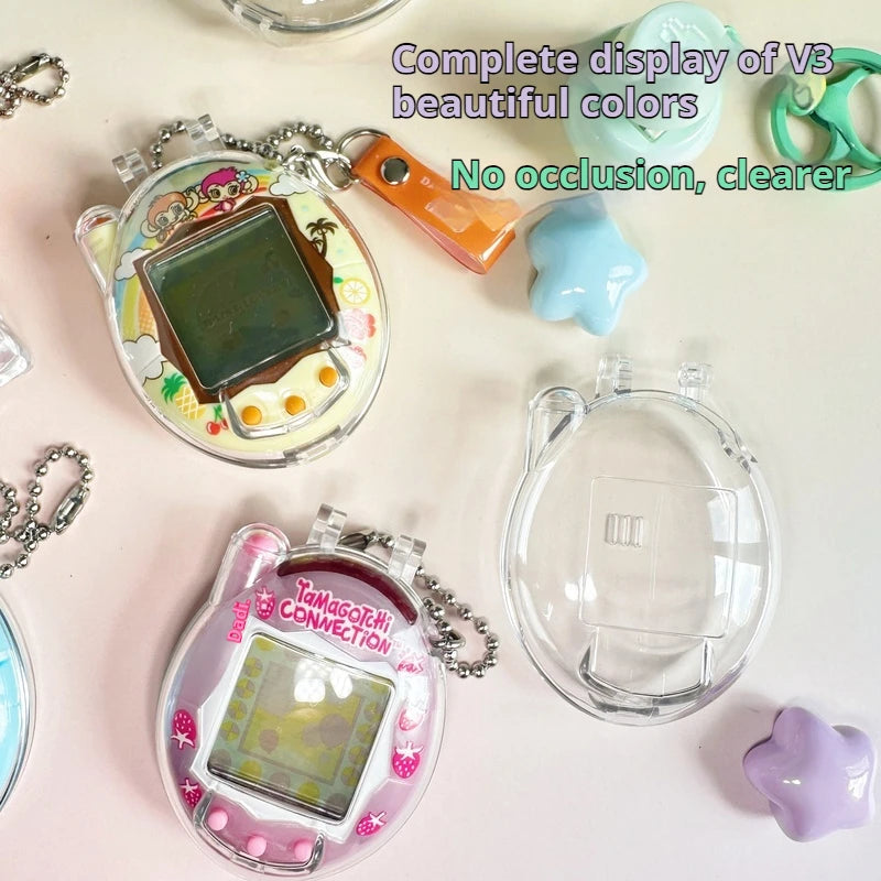 Protective Case Only For Tamagotchi Connection V3 Transparent Hard Shell Storage Box Dustproof Decor Kid Toys Present