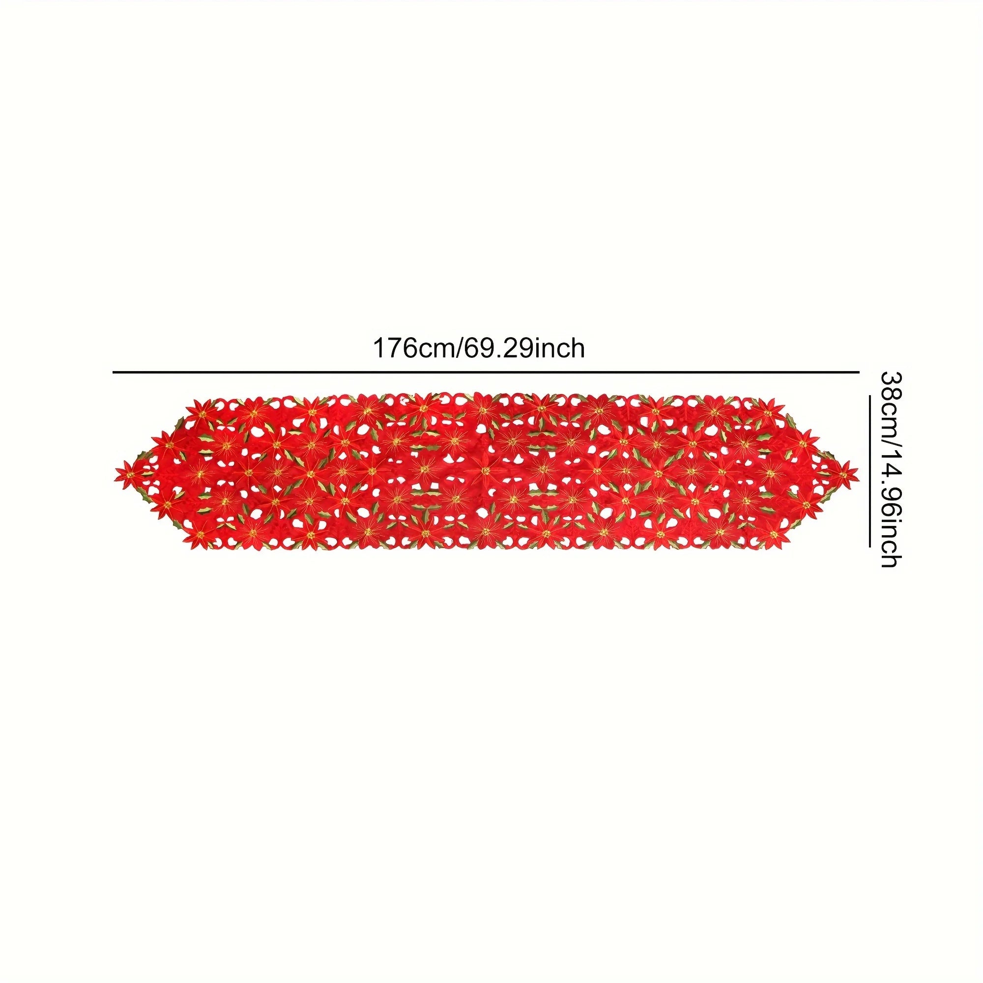 2/1PCS Red and Green Christmas Embroidered Printed Tablecloths Party Picnic Table Cloth Supplie Table Runners Linens