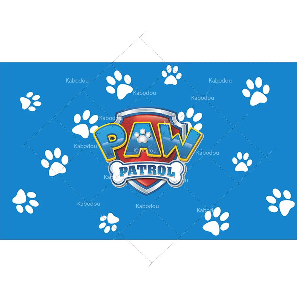 Paw Patrol Round Background Cover Boys Birthday Party Backdrop Baby Shower Cartoo Run Dogs Circle Cylinder Event Plinth Decor