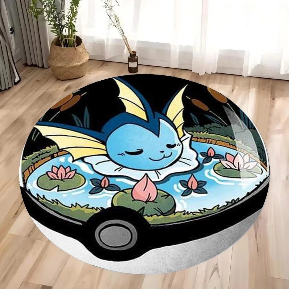 Pokemon Pokeball Charmander Pikachu Electric Mat Cute Colorful Magical Crystal Decorative Carpet Rug Kids Room Home Rug Mat