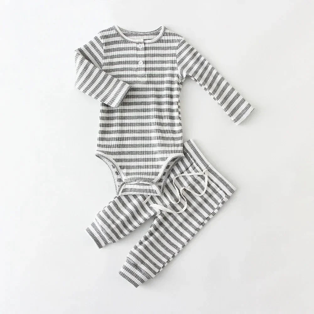 Spring Baby Boy Clothes Sets 2Pcs Baby Boy Bodysuit + Pants Newborn Boys Outfits Clothing