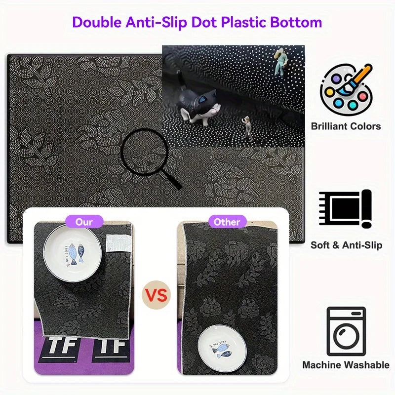 VIKAMA Red Christmas Hallways Runner Rug 2x6 Non Slip Washable Soft Christmas Tree Santa Claus Entryway Mat Bedside Home Decor