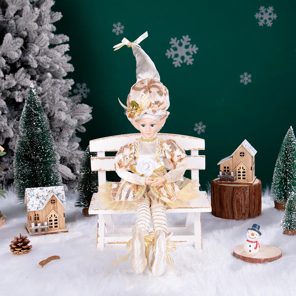 Hanging Decoration Navidad Natal 2025 New Year Gifts Elf Boy Dolls with Mask Christmas Tree Pendant Ornaments Elf Gifts