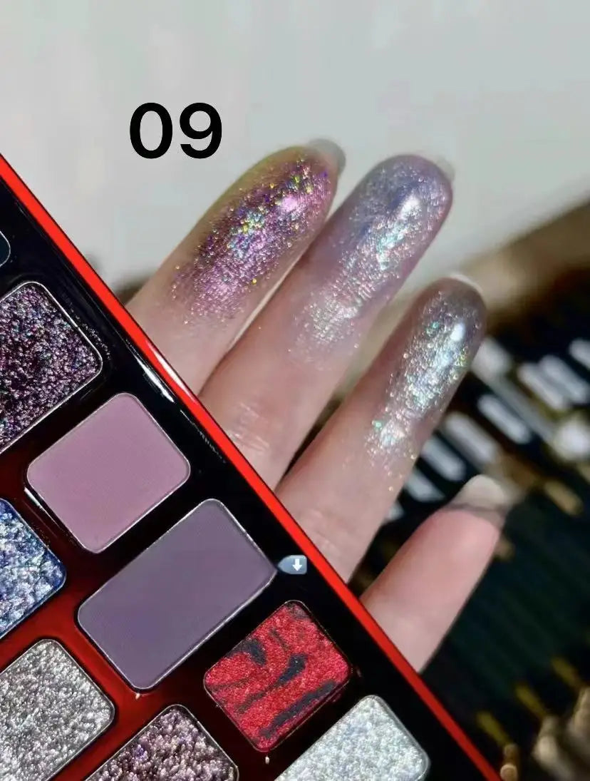 Qianyan Cheeryep 16 Color Eyeshadow Palette Glitter Chameleon Matte Pearlescent Flash Plate Cowherd Sequins