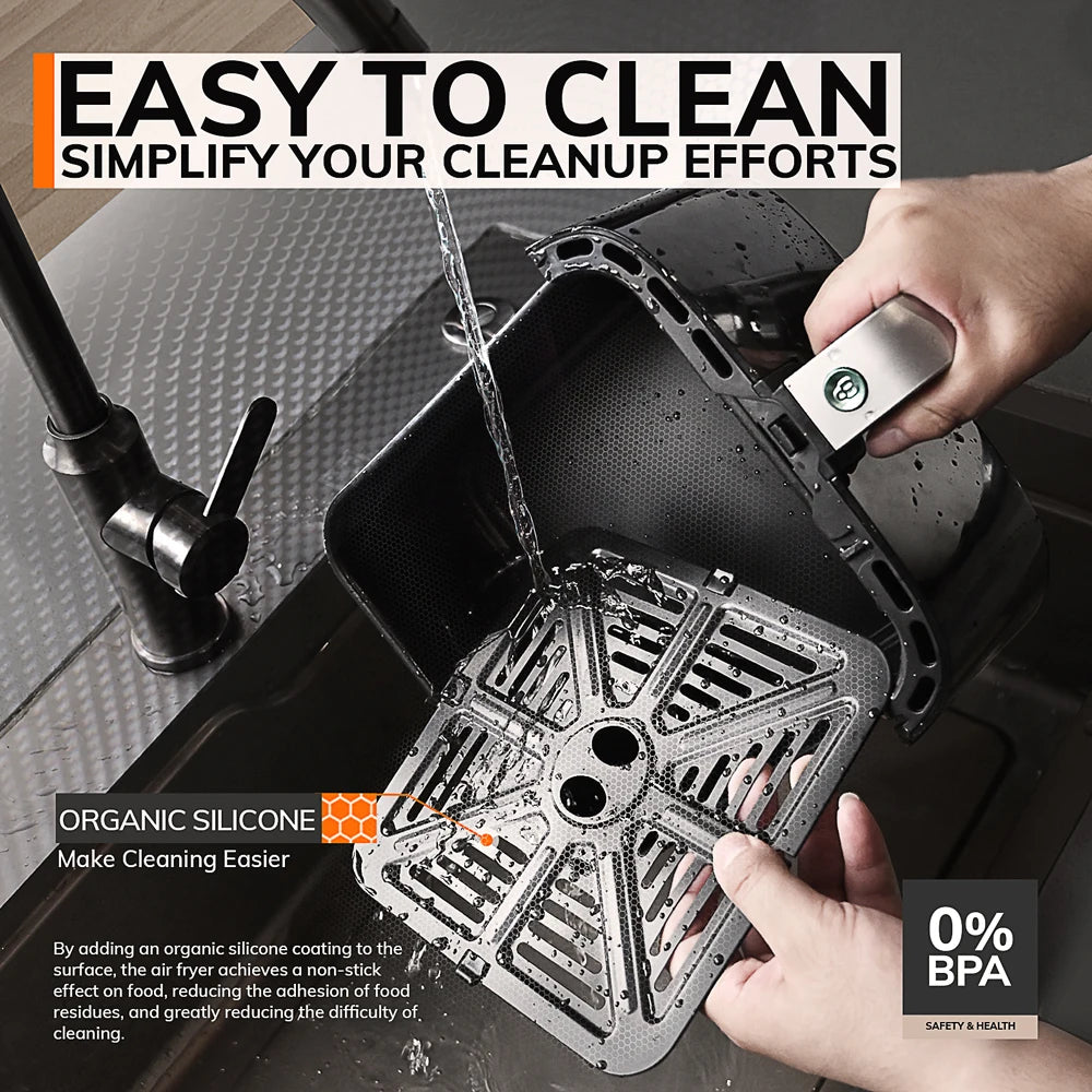 5L Air Fryer, Electric Hot fryer Oven Oilless Cooker with Touch Control & Nonstick Basket & Visible Window, Family Size