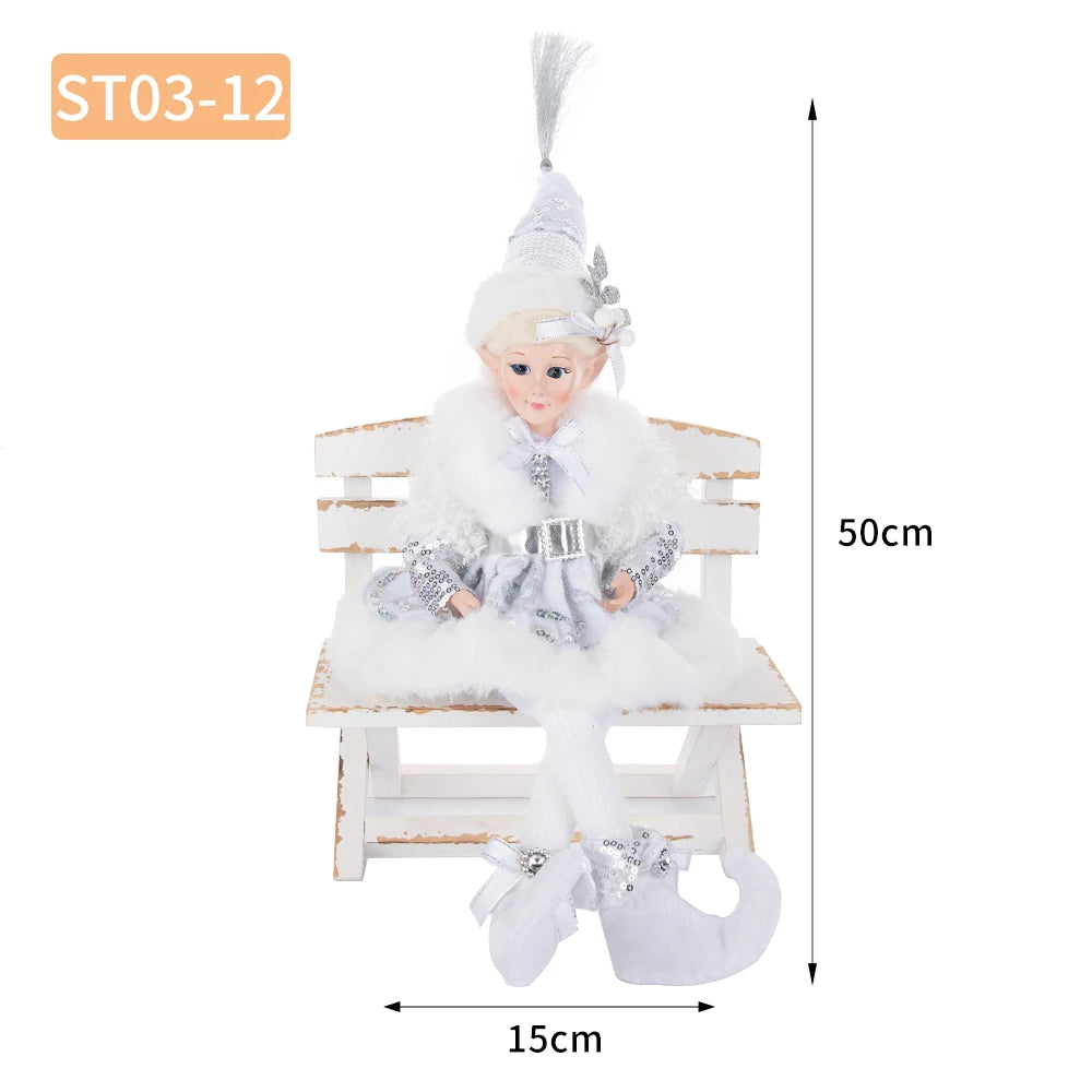 Hanging Decoration Navidad Natal 2025 New Year Gifts Elf Boy Dolls with Mask Christmas Tree Pendant Ornaments Elf Gifts