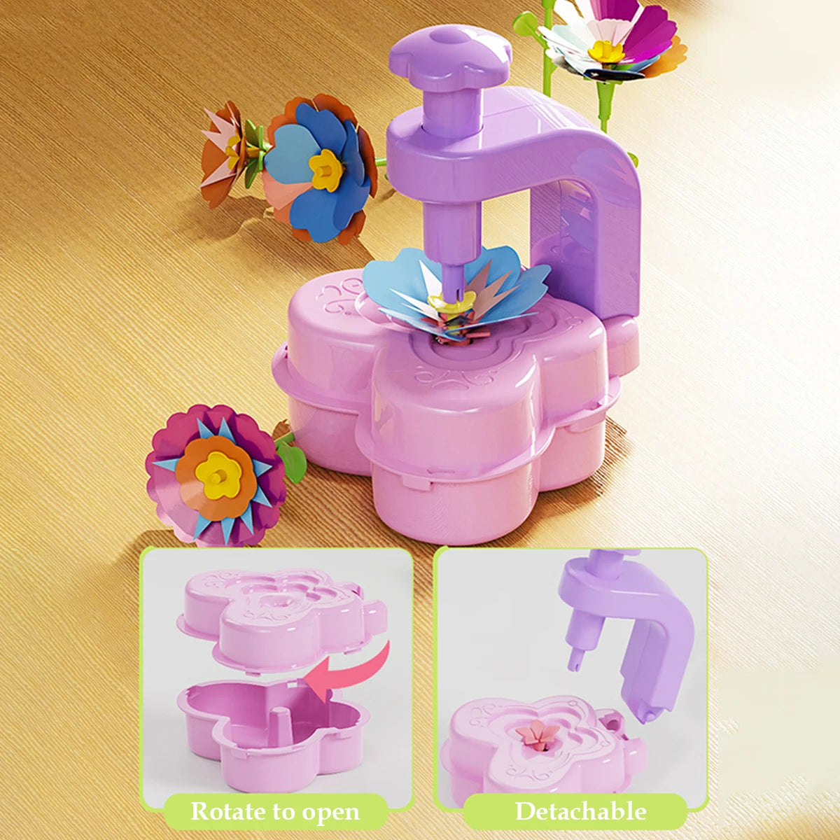 DIY Fabric Flower Bouquets Toys, Flower Bouquets Toy for Girls DIY Flower Make Making Craft Kit Educational Kids Gifts