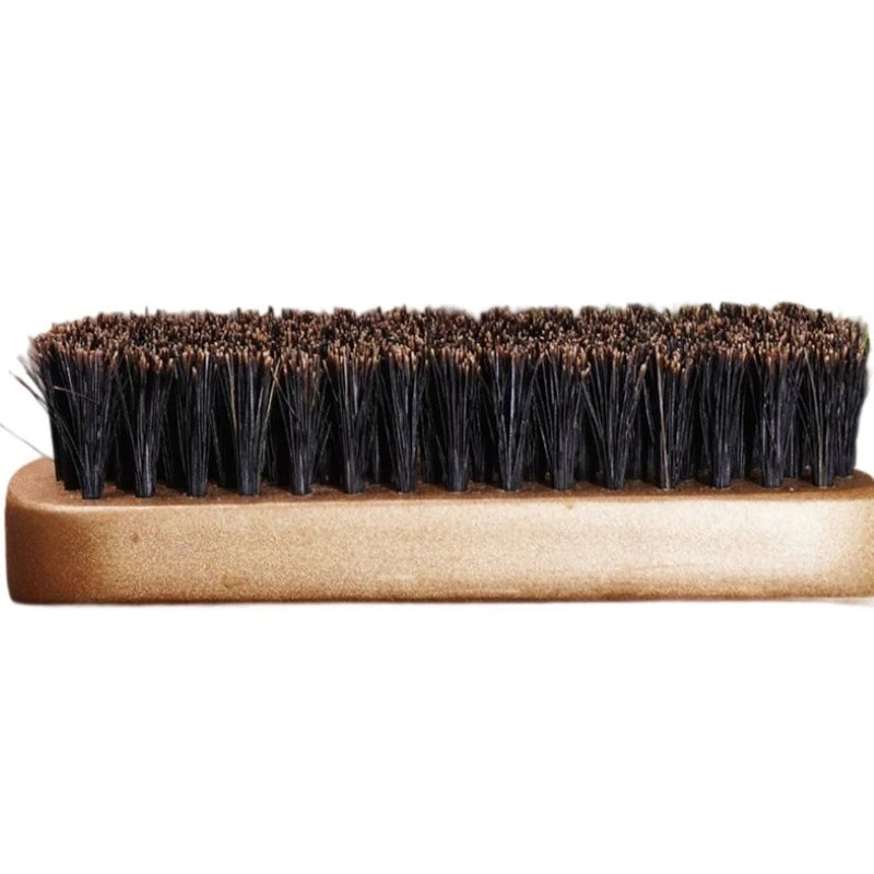 Brosse de coiffeur à poils de sanglier pour le coiffage et le nettoyage Rendre les cheveux et la barbe brillants