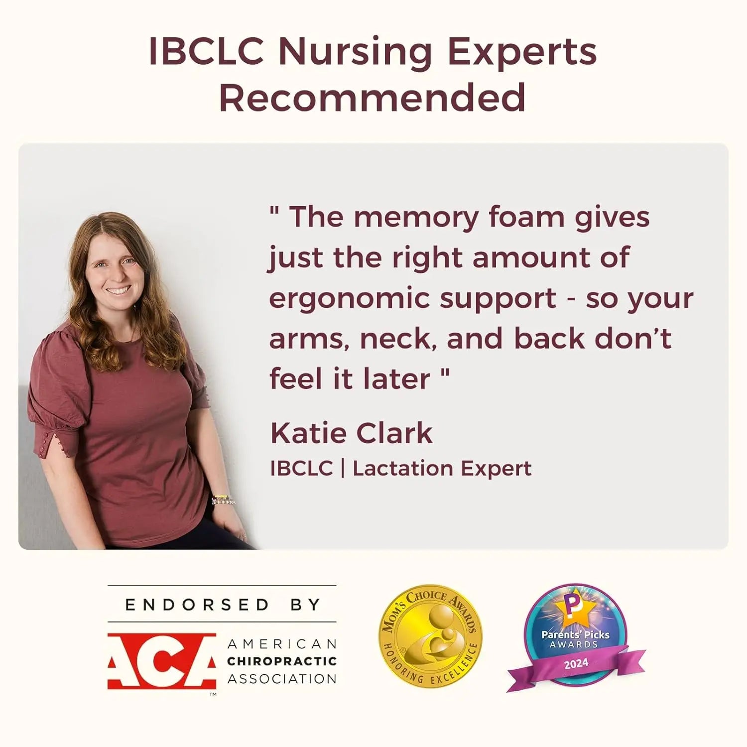 Ergonomic Memory Foam Nursing Pillow Breastfeeding Newborn Feeding Pillow Nursing Waist Support for Holding Baby Removable Cover