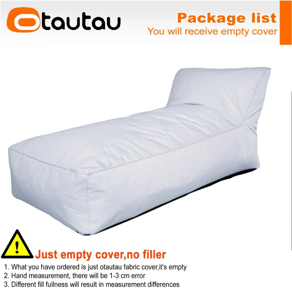 OTAUTAU Outdoor Oxford Bean Bag Lounger Cover Swim Pool Float Sofa Bed Pouf SF508【No Filler!Need To Buy Filler By Yourself !】