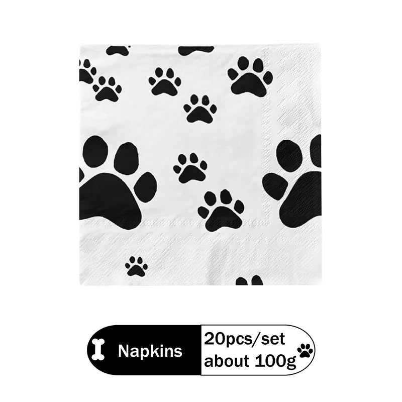 Paw Patrol Snow dog Everest Cartoon Animation Theme Birthday Party Decorations Disposable Sticker Balloon Paper Plates Supplies