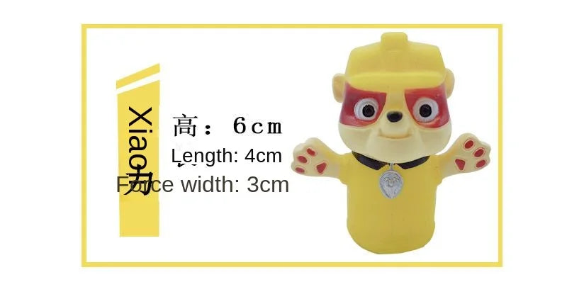 Paw Patrol Chase Cartoon Hand Doll Toy Finger Puppet Role Play Tell Story Silicagel Cloth Doll Educational Toy for Children Kids