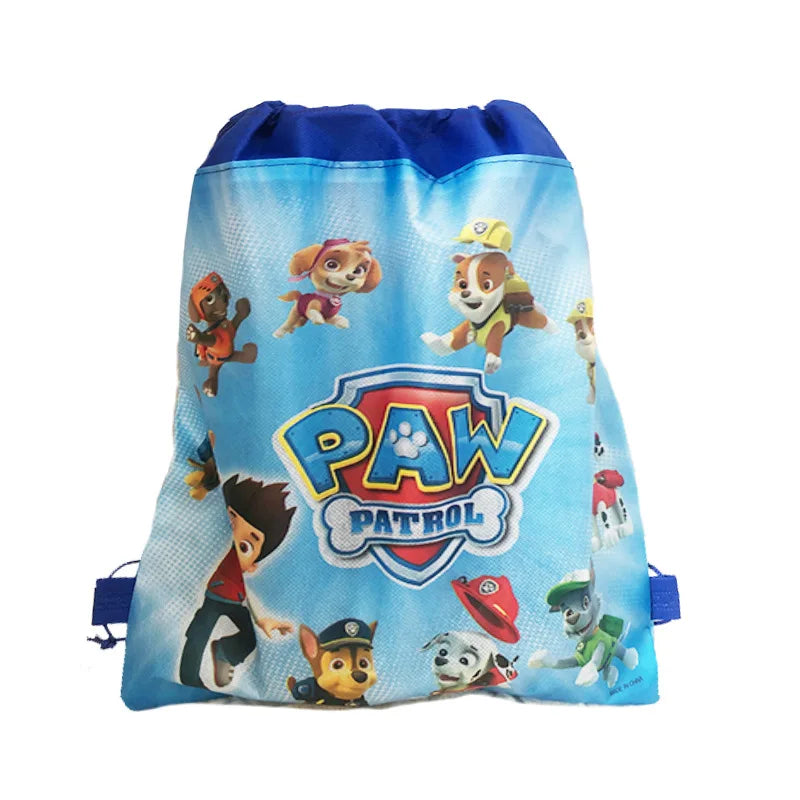 Paw Patrol Chase Drawstring Pocket Cartoon Tie Pocket Anime Gift Bag Children Backpack Travel Storage Bag Organizer Party Favors