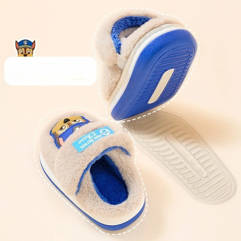 PAW Patrol Chase Kids Warm Slippers Anime Boy Girl Indoor Non-slip House Slides Cartoon Soft Comfortable Plush Slippers Gifts