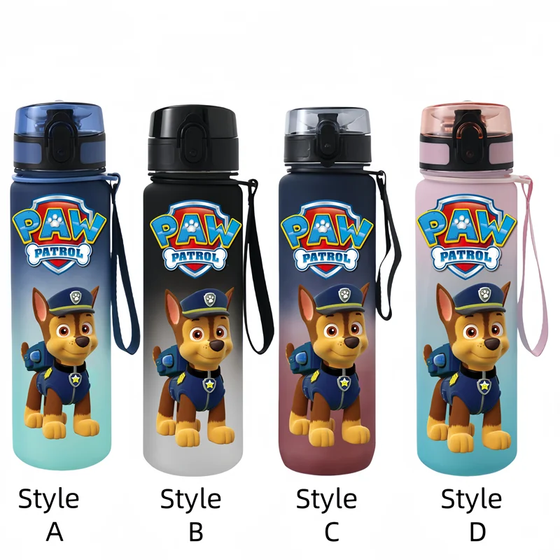 PAW Patrol 650ml Fitness and Sports Drinking Plastic Anti-drip Water Bottle, Children and Students Capacity