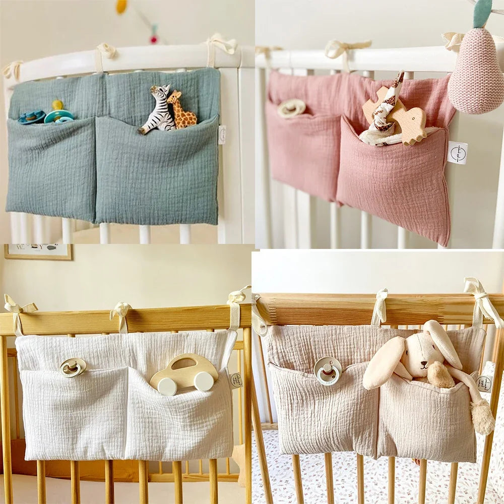 Multifunctional Crib Storage Bag Baby Diaper Bag Toddler Bed Headboard Organizer For Kids Baby Bedding Accessories Newborn