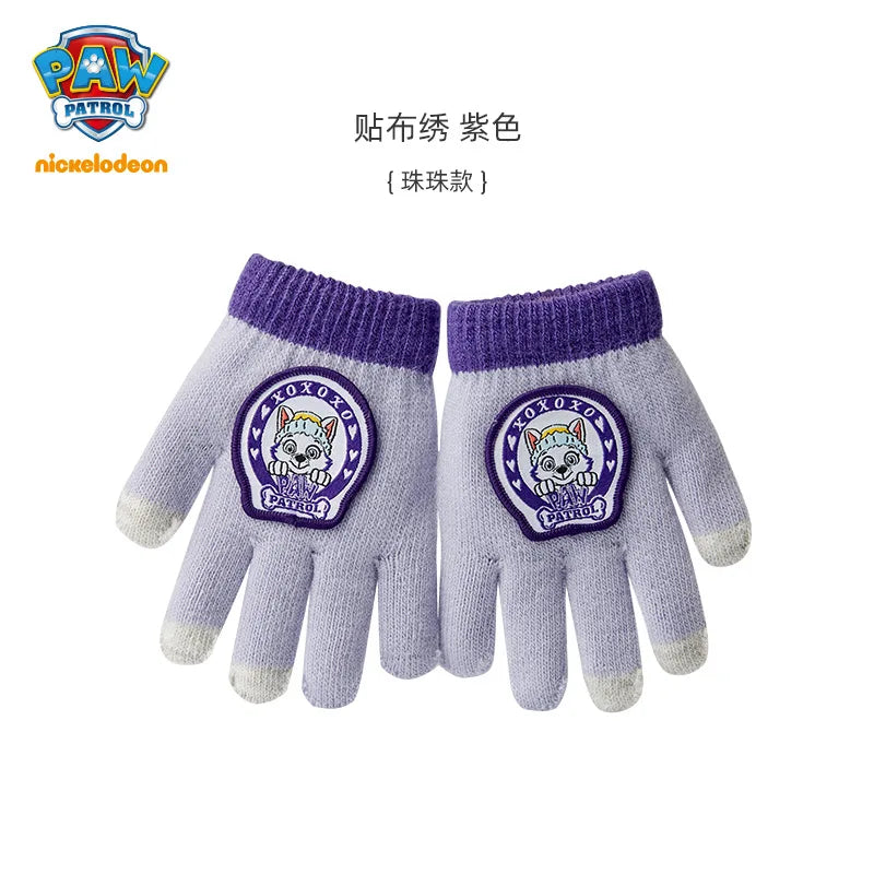 Paw Patrol Kids Gloves Fashion Autumn Winter Knitted Warm Gloves Children Cartoon Outdoor Mittens Boys Girls Accessories Gifts