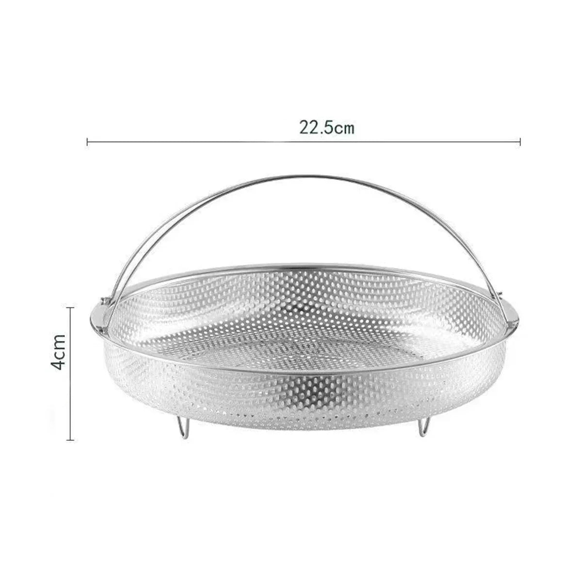 1pc Stainless Steel Multi-Functional Steamer Basket, Uncharged Kitchen Strainer for Steaming Rice, Dumplings, and Vegetables