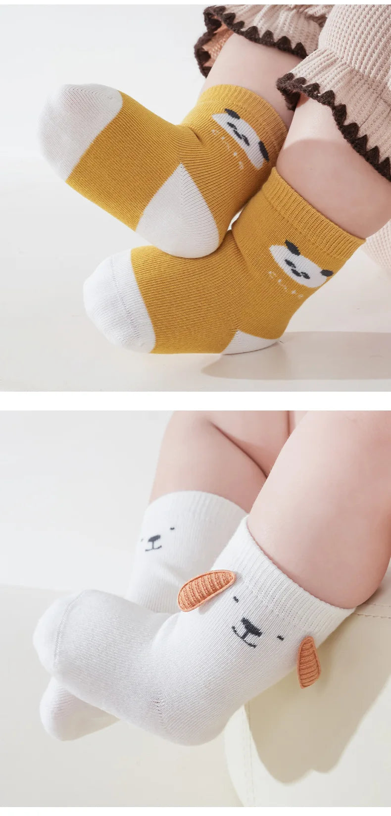 3 Pairs Baby Socks Soft Children Kids Socks Breathable Cartoon Kids Boys Girl Socks For Toddler